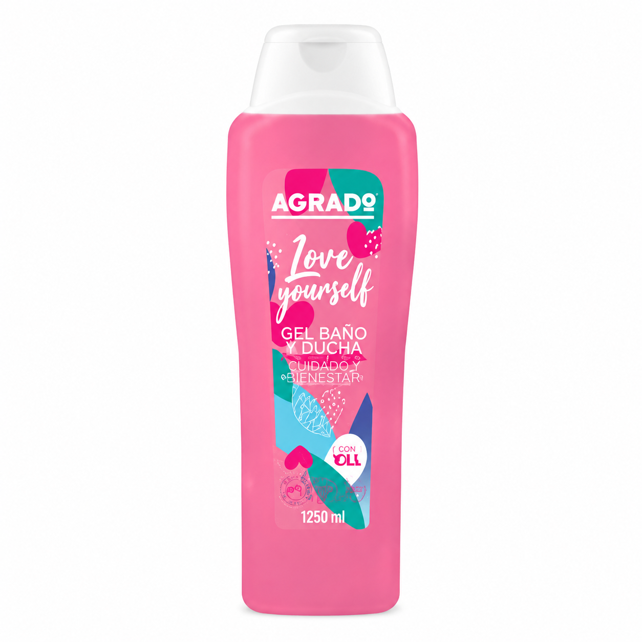 2 ژل استحمام آگرادو (Agrado) مدل Love Yourself - حجم ۱۲۵۰ میلیلیتر - تصویر 1