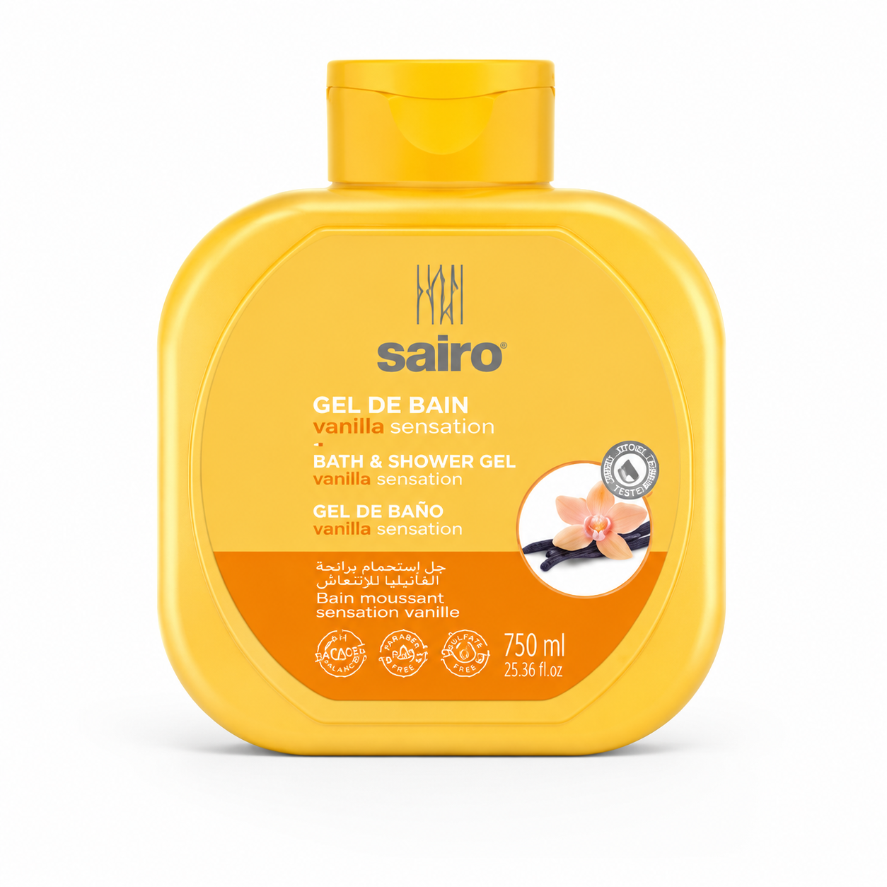 2 ژل دوش و حمام سایرو مدل وانیلا (Sairo Bath & Shower Gel - Vanilla Sensation) - تصویر 1