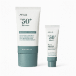 آنوا ضد آفتاب و آمپول منافذ(پک تخصصی هارت‌لیف و پانتنول)مدل(Heartleaf Silky Moisture Sun Cream & Pore Reset Ampoule Shot Set )حجم50میل