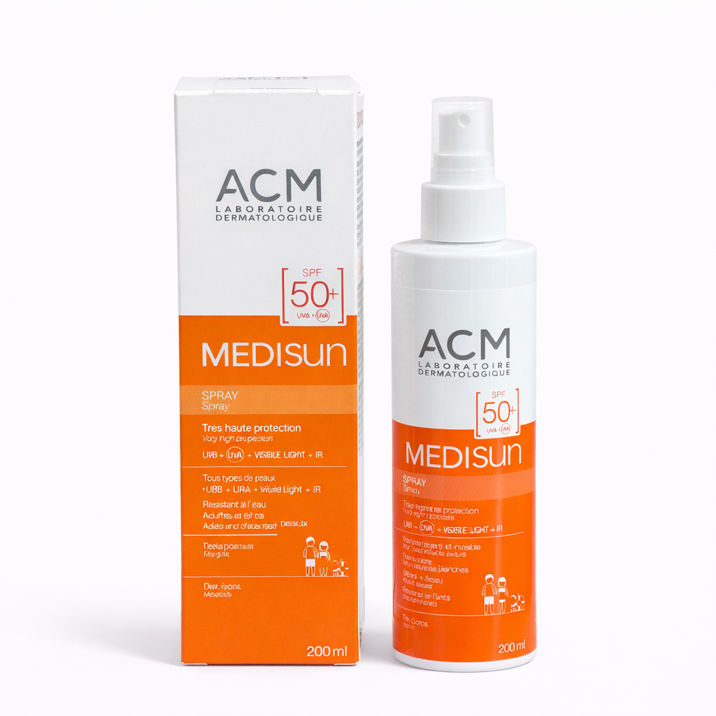 665FC7BF-E0DA-4E62-B251-BE8AA839512B مدیسان ضد آفتاب اسپری ایسیام مدل (ACM Medisun Spray +SPF 50+ )حجم200میل - تصویر 1
