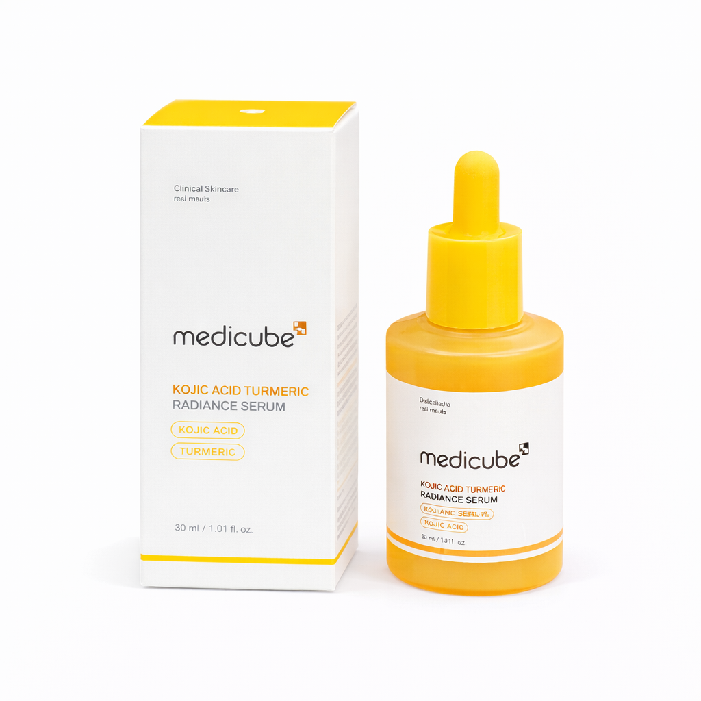 96CC1ECA-E05D-491A-BCB6-CE0190CBCED6 مدیکیوب سرم نیاسینامید و زردچوبه مدل Kojic Acid Turmeric(250میل) - تصویر 1