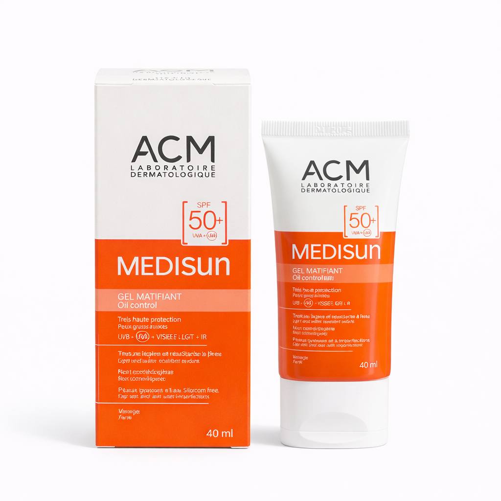 IMG_6207 مدیسان ضد آفتاب و ماتکننده ایسیام مناسب پوست چرب مدل (ACM Medisun Gel Matifiant Oil Control +SPF 50+ ) حجم40میل - تصویر 1