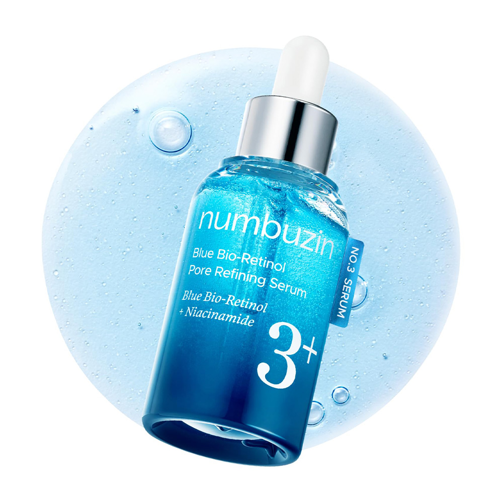 Numbuzin-No.3-Blue-Bio-Retinol-Pore-Refining-Serum-1 سرم کوچک کننده منافذ رتینول آبی شماره 3 نامبوزین - تصویر 1