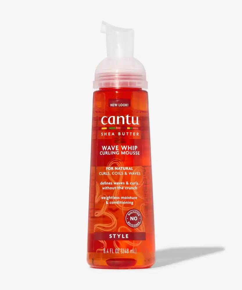 hd6QRPfNoxMnA4n3l3VfYolDTVZj7E6f1Qx0EjMs موس مو فر کننده و حالت دهنده کنتو Cantu Wave Whip Curling Mousse with Shea Butter - تصویر 1