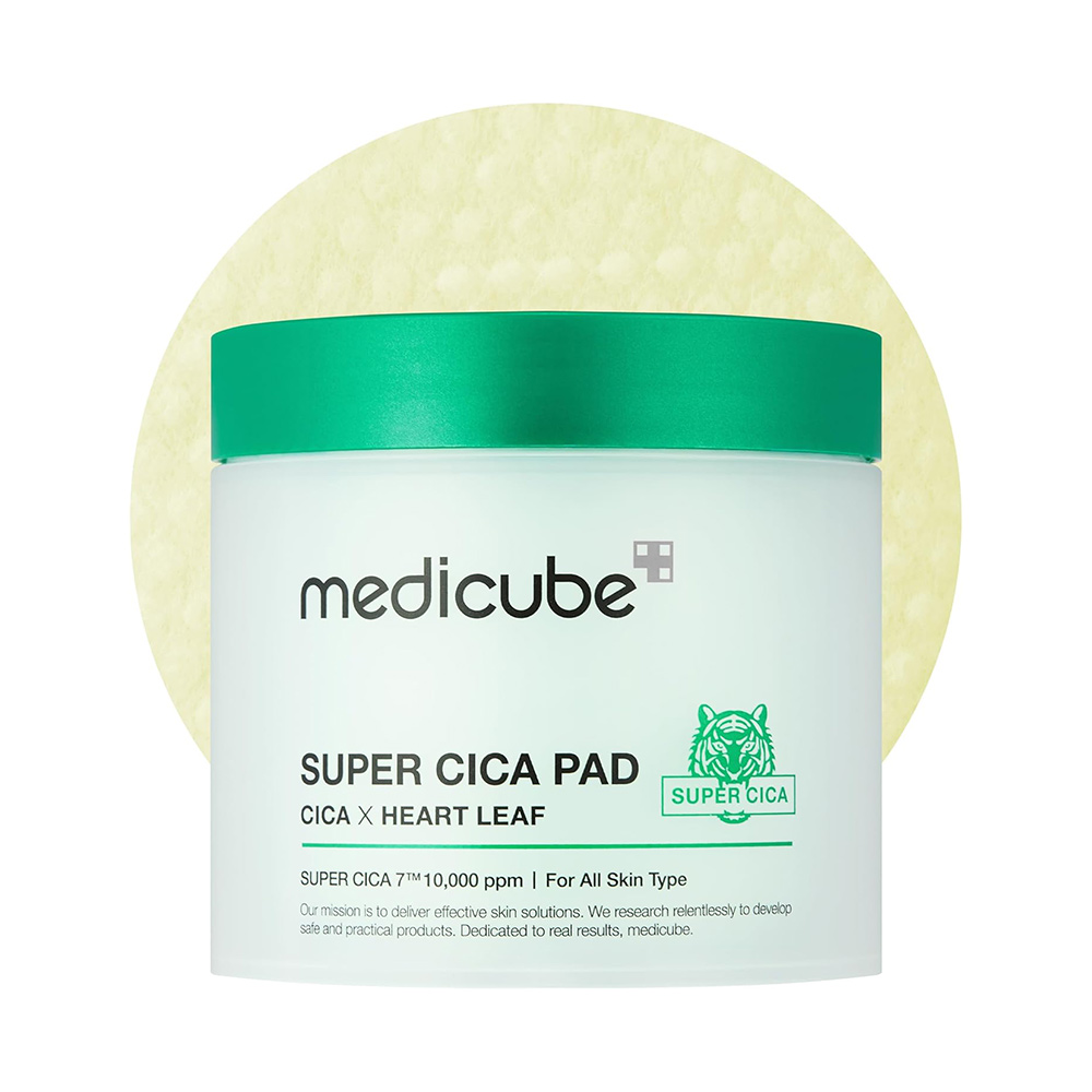 پد-تونر-سوپر-سیکا-مدی-کیوب-لایه-بردار-و-تسکین-دهنده-پوست-Medicube-Super-Cica-Toner-Pad مدیکیوب پد تونر تسکین دهنده سوپر سیکا 70 عددی Medicube - تصویر 1
