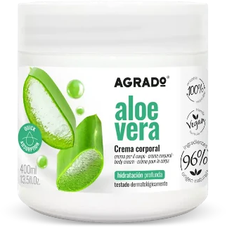 22 کرم بدن آگرادو (Agrado) مدل آلوئهورا (Aloe Vera)(400میل) - تصویر 1