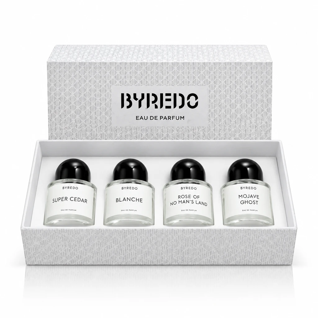 2b597cf0-7d0c-457b-9563-1c56da6fc85f ست ادکلن مینی بایردو (پک ۴ عددی ادو پرفیوم Byredo) - تصویر 1