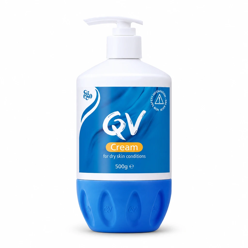 3a917f93-efde-40e2-bf40-f48fcf02e615 کیووی کرم مرطوب کننده و ابرسان قوی پوست خشک مدل(QV Cream for Dry Skin Conditions / 500g)حجم 500گرم - تصویر 1
