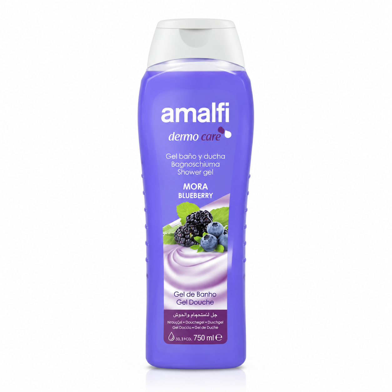 4 ژل حمام و دوش آمالفی مدل بلوبری و شاهتوت (Amalfi Dermo Care Shower Gel - Mora/Blueberry) - تصویر 1