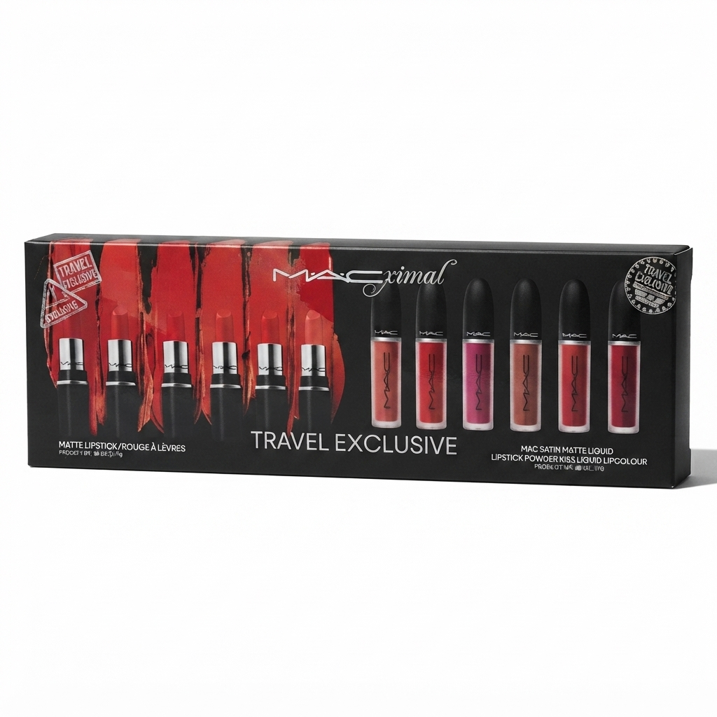 4b6d0f98-036f-4b90-a140-457c78d458d0 ست رژ لب و رژ لب مایع MAC مدل Travel Exclusive (ست فول سایز) - تصویر 1