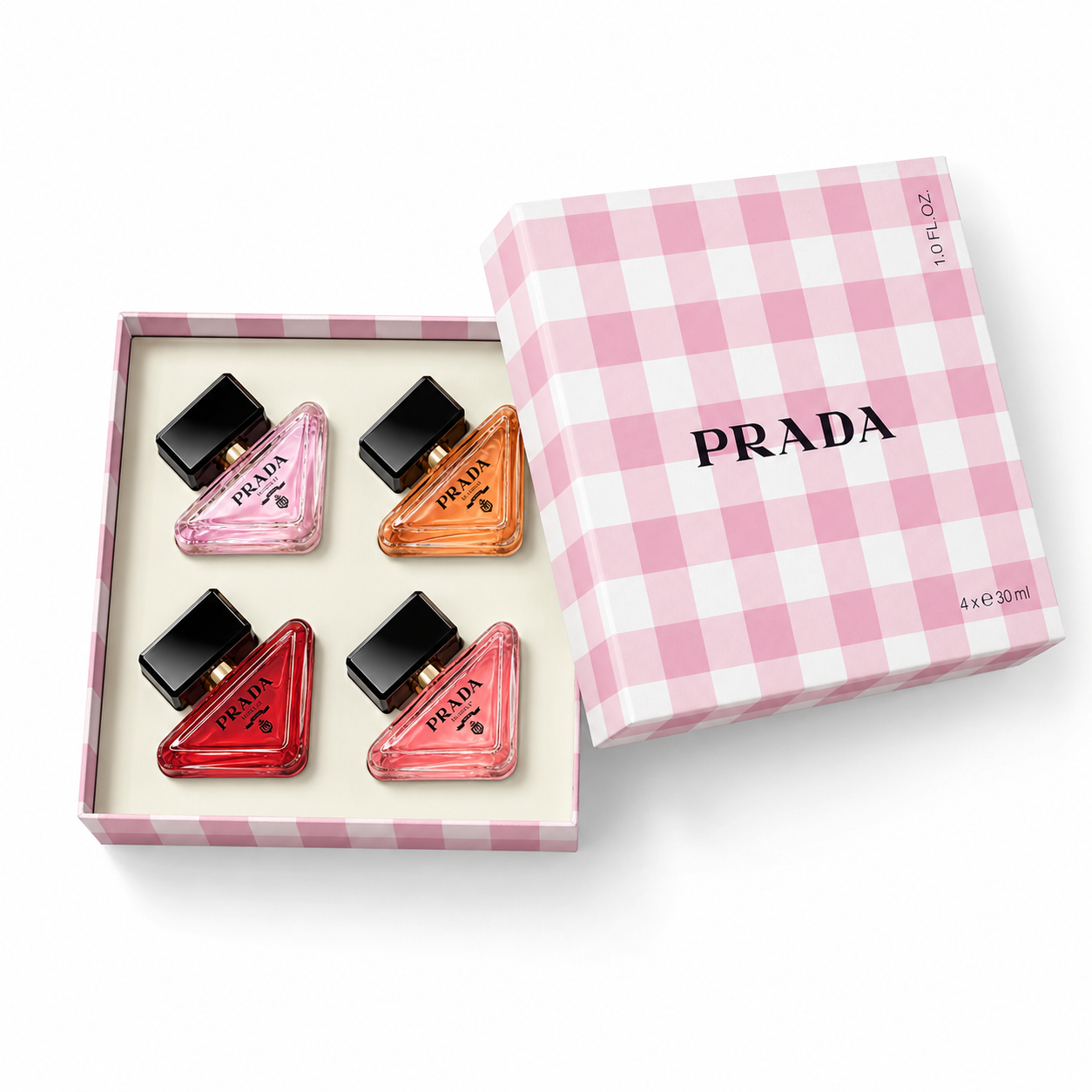 5b659fa0-9d34-4e60-967a-90b8c3fc36aa پک ۴ عددی عطر زنانه پرادا (Prada) مدل Paradoxe – ست هدیه ۴ - تصویر 1