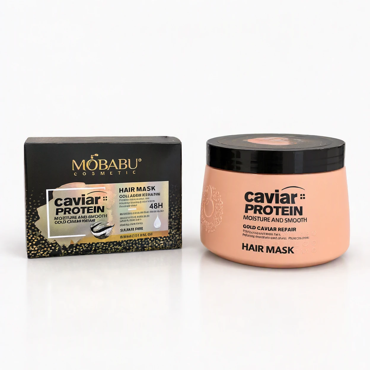 8e42ba13-fe0e-4a1d-8f29-294194b5320e ماسک مو کاسهای پروتئین و خاویار موبابو مدل Gold Caviar Repair حجم ۵۰۰ میلیلیتر - تصویر 1