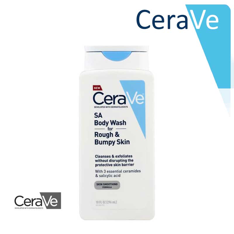 CeraVe-SA-Body-Wash-for-Rough-and-Bumpy-Skin-3 بادی واش سالیسیلیک اسید سراوی پوست زبر و خشن و پوست مرغی - تصویر 1