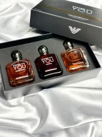 ست ۳ عددی عطر مردانه امپریو آرمانی (Emporio Armani) مدل Stronger With You – پک هدیه شامل Absolutely، Parfum و Intensely - تصویر 3