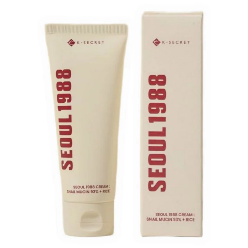K_Secret-Seoul-1988-Cream-Snail-Mucin-93-Rice کرم ترمیمکننده موسین حلزون و برنج سئول ۱۹۸۸ کیسکرت - تصویر 1