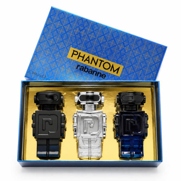 ست ۳ عددی عطر مردانه پاکورابان (Rabanne) مدل فانتوم (Phantom) – پک هدیه کلکسیونی رباتیک