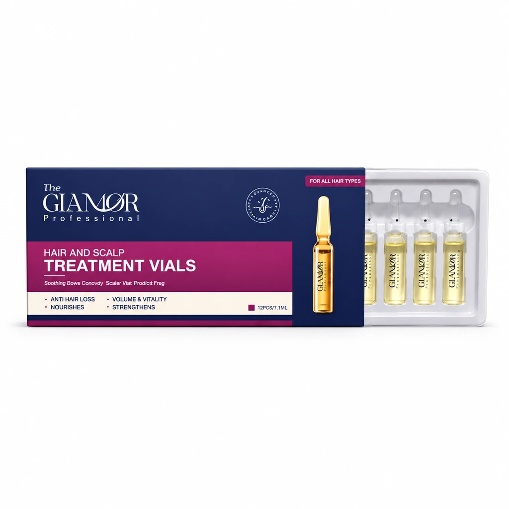 c98d5b41-6761-4da3-9426-0bfaf91c8d84 آمپول مو و پوست سر گلامور(GIAMOR Hair and Scalp Treatment Vials) – ۱۲ عددی × ۱۰ میلیلیتر - تصویر 1