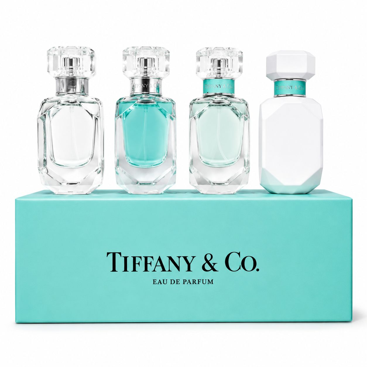 d9f29c85-9708-4959-8fae-7b25b8ada6a8 ست هدیه عطر زنانه تیفانی اند کو (Tiffany & Co.) – پکیج ۴ عددی ادوپرفیومهای محبوب و کلاسیک - تصویر 1