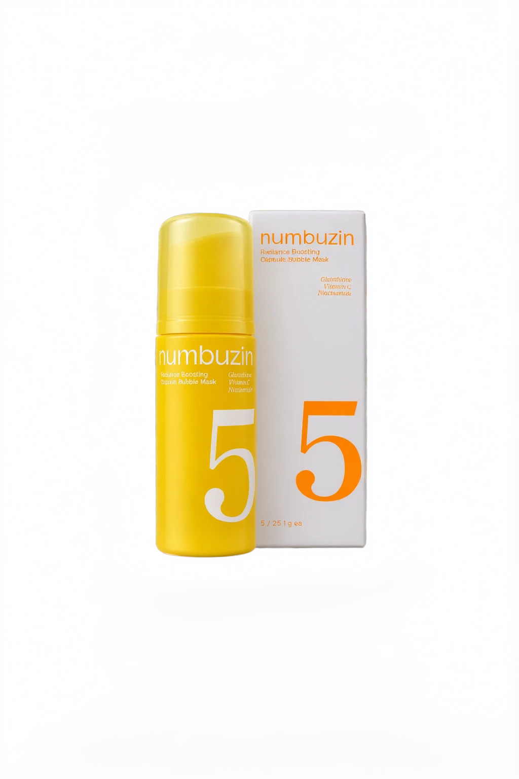 f81fcf69-1031-46d7-bc8b-97fd6170c024 ماسک حبابی کپسولی روشنکننده numbuzin-no-5-radiance-boosting-capsule-bubble-maskشماره ۵ مدل Radiance Boosting، حاوی گلوتاتیون، ویتامین C و نیاسینامید - تصویر 1