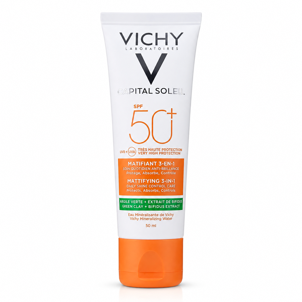 fb462ef3-e29d-4e85-8b44-1d4ad8e82b60 ضدآفتاب و کنترلکننده چربی ویشی مدل Capital Soleil Mattifying 3-in-1 SPF50(50میل) - تصویر 1