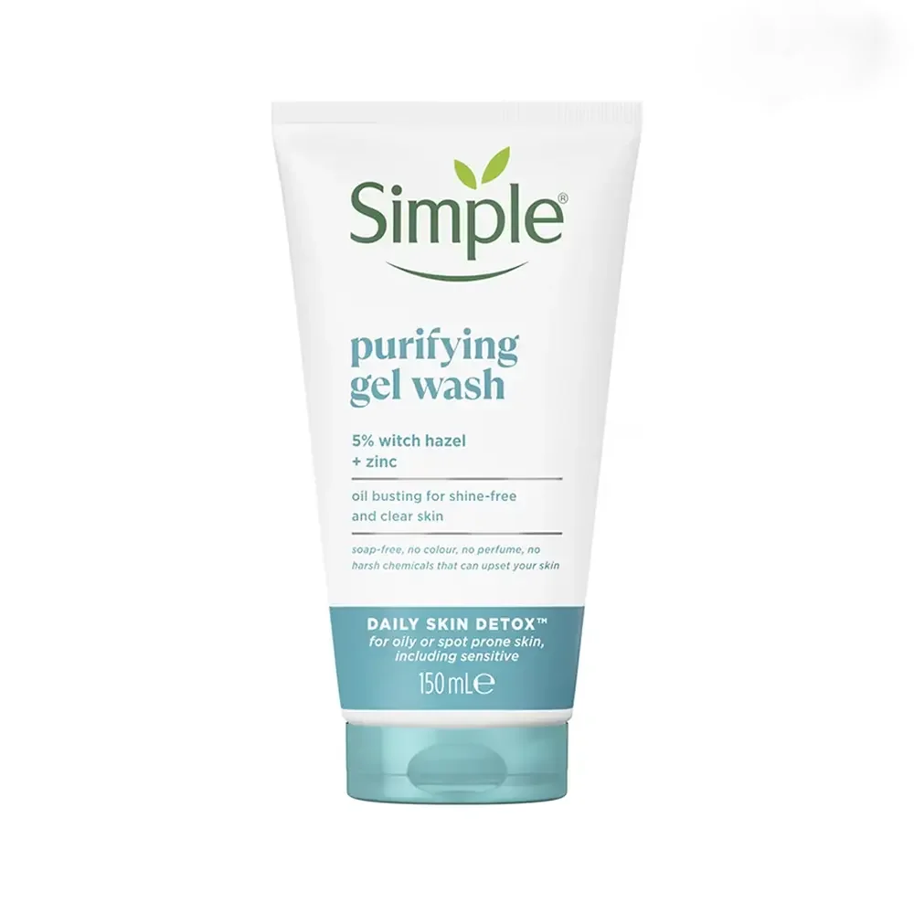 simple-purifying-gel-wash255 ژل شستشوی صورت پاککننده سیمپل مدل Purifying Gel Wash - تصویر 1