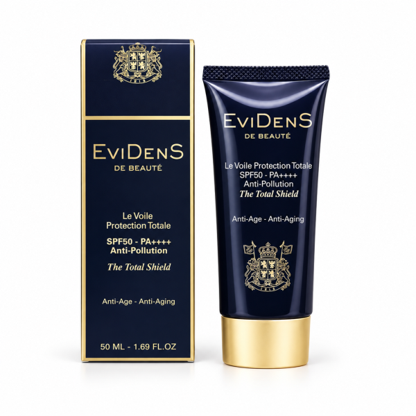 ض2-600x600 اویدنس د بوته ضد آفتاب مدل توتال شیلد ضد پیری و ضد آلودگی (EviDenS de Beauté The Total Shield - Le Voile Protection +SPF 50 )حجم50میل - تصویر 1